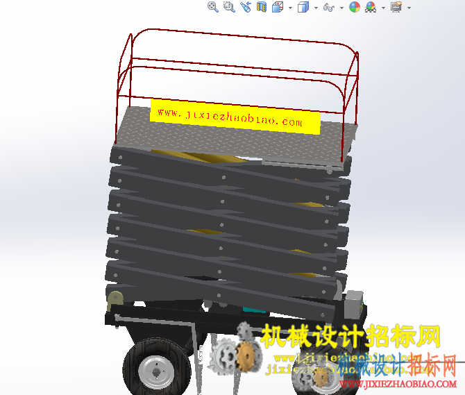 CX3D-SW-032 液压升降车模型 含零件 含特征