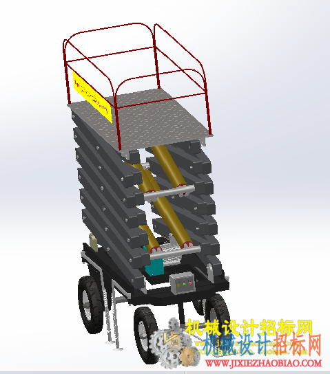 CX3D-SW-032 液压升降车模型 含零件 含特征