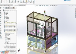 全自动化盖子铆合机设备3D模型+Solidworks设计