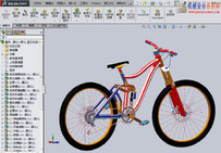 CX3D-SW-068 变速自行车三维模型 含特征 含零件