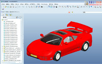 CX3D-PROE-009 玩具赛车三维模型 含特征 含零件