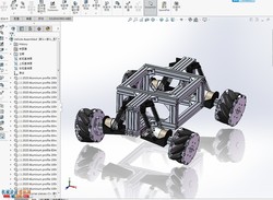 铝型材框架Mecanum麦克纳姆轮车3D模型