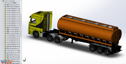 油罐卡车模型