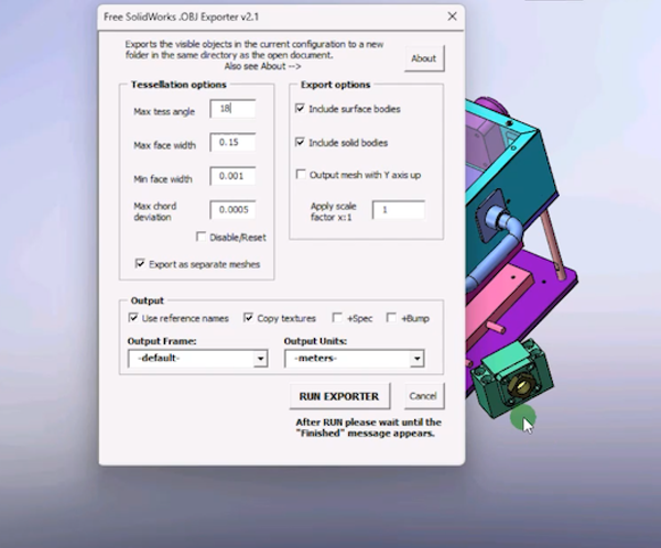 OBJ output